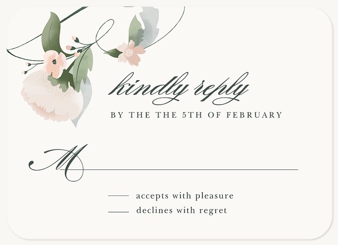 Soft Spring Wedding RSVP Cards