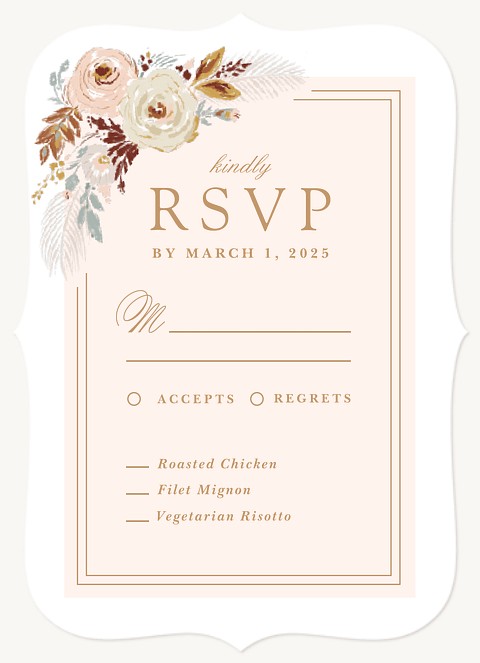 Dried Blooms Wedding RSVP Cards