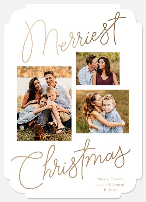 Big Script Holiday Photo Cards