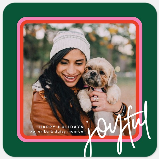 Bold Corners Holiday Photo Cards
