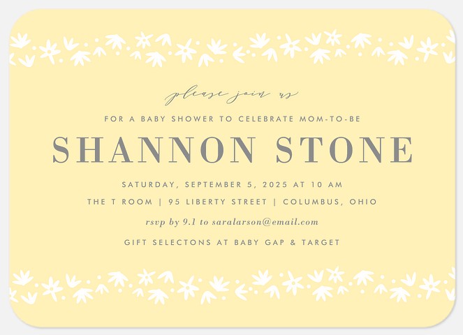 Floral Delight Baby Shower Invitations