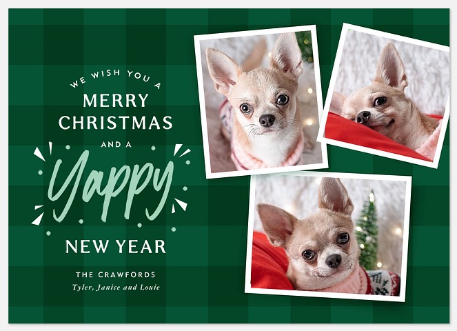 Yappy Holidays Holiday Photo Cards