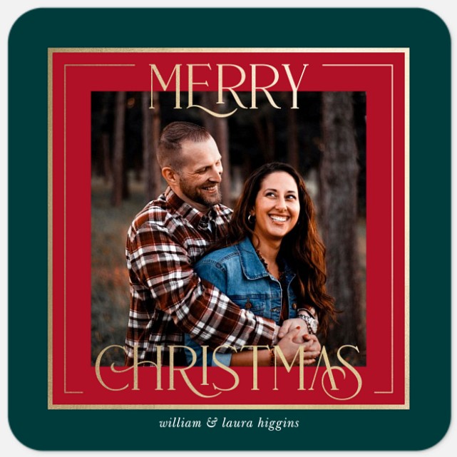 Festive Foil Holiday Photo Cards