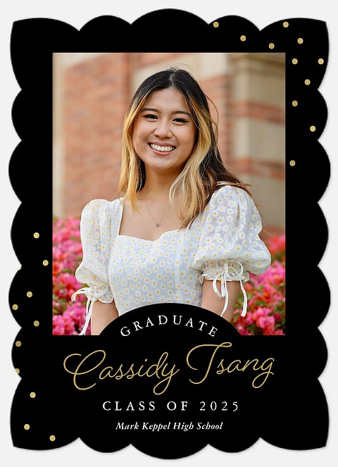 Confetti Portrait Graduation Cards