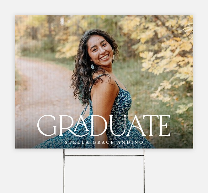 Elegant Type Graduation Yard Signs