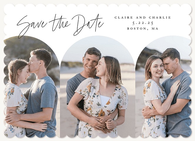 Scallop Trio Save the Date Cards