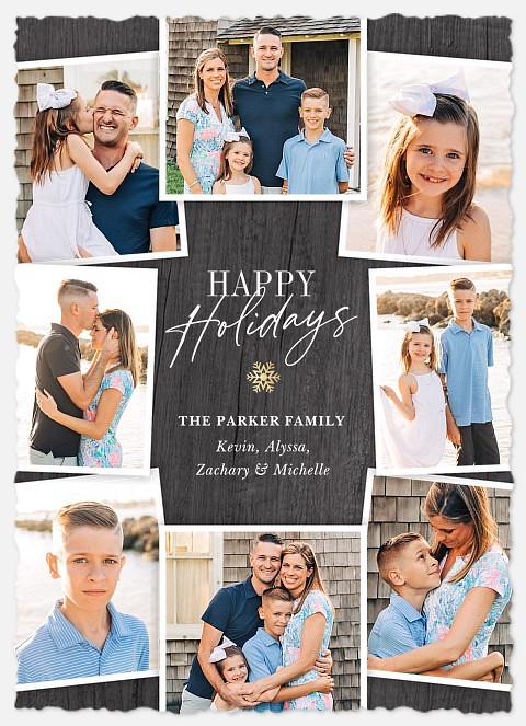 Barnwood Collage Holiday Photo Cards