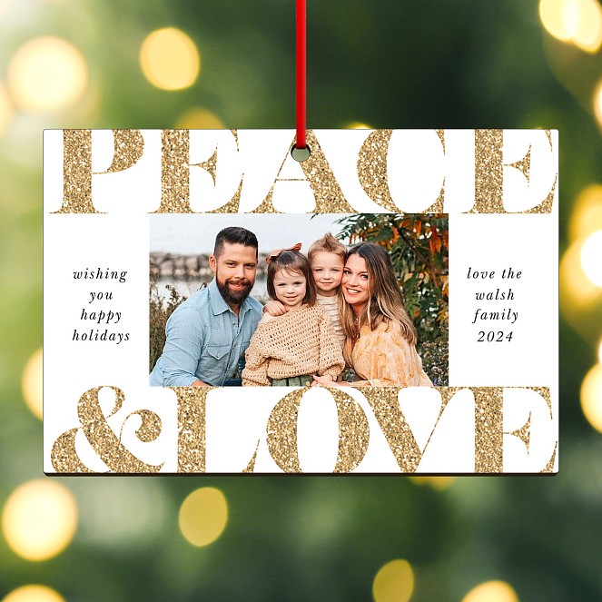 Peace & Love Custom Ornaments