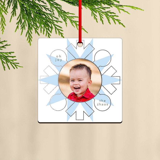 Winter Snowflake Custom Ornaments