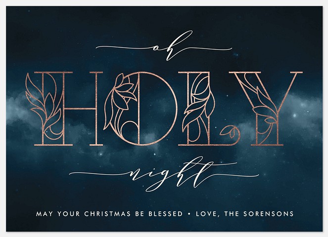 Holy Night Sky Holiday Photo Cards