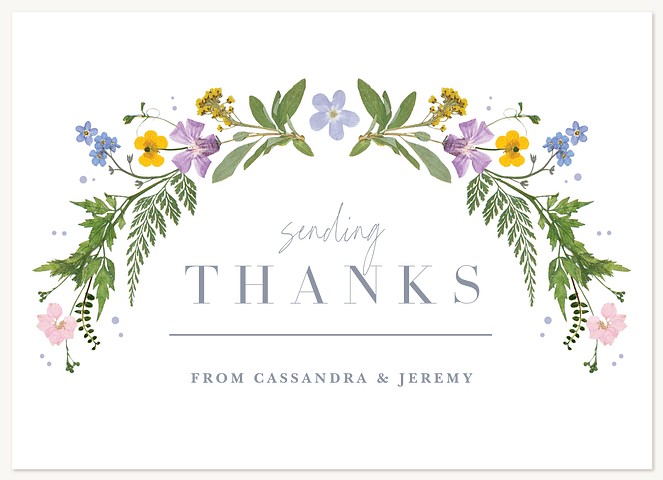Pressed Blooms Thank You Cards 
