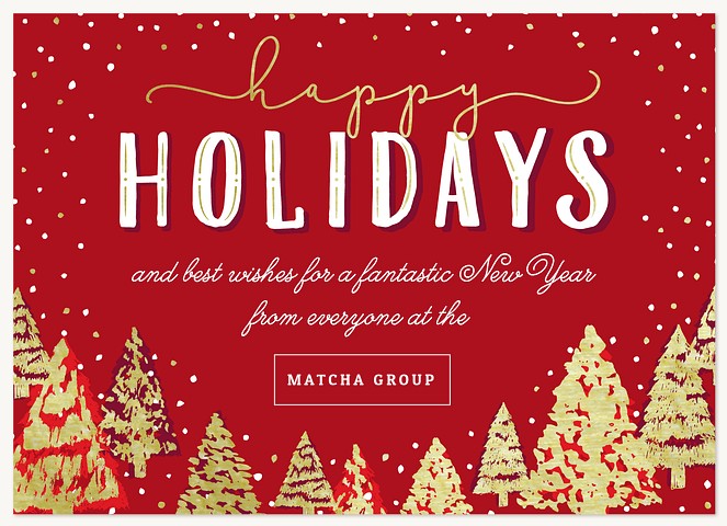Radiant Pines Business Holiday Cards