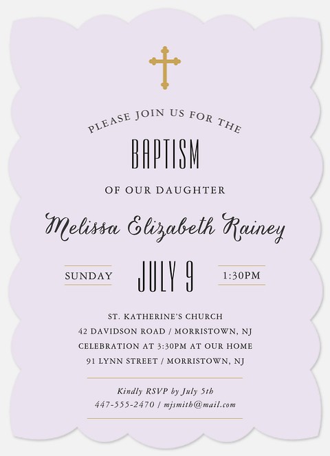 Blessed Baby Baptism Christening Invitations