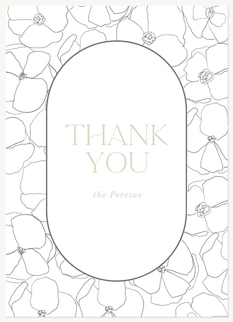 Lined Floral Thank You Cards 