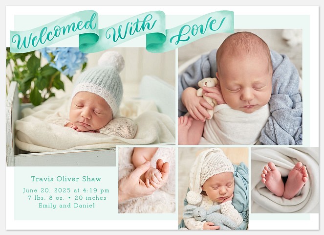 Banner Album Baby Birth Announcements