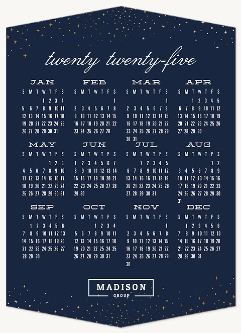 Starlit Calendar Business Holiday Cards