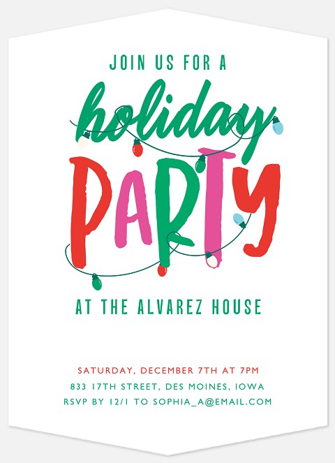 Bright Holiday Holiday Party Invitations