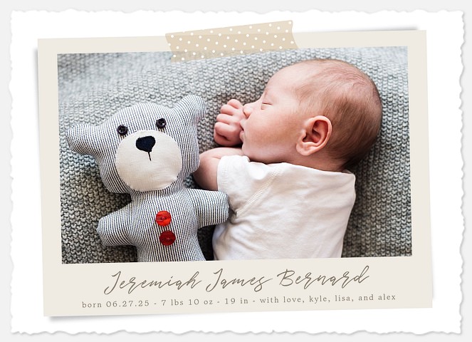 Keepsake Memory Baby Birth Announcements