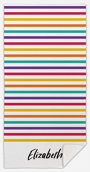 Bright Stripes Custom Beach Towels