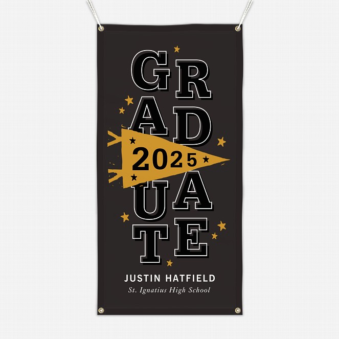 Playful Pennant Graduation Banners