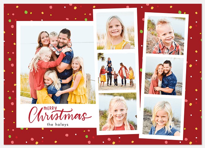 Confectionary Collage Holiday Photo Cards