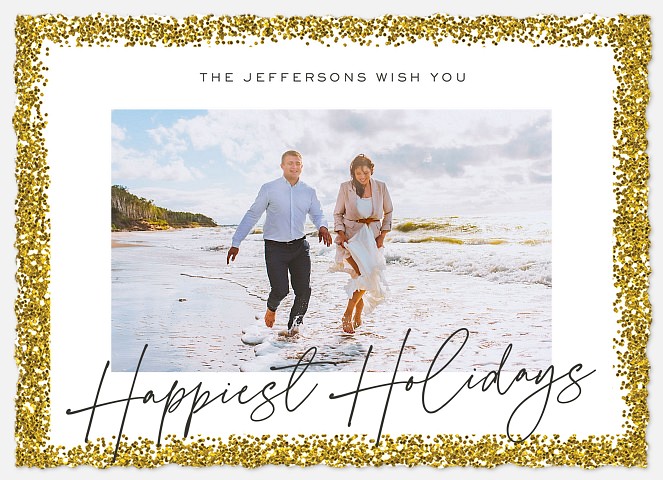 Sparkle Frame Holiday Photo Cards