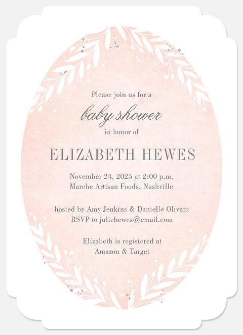 Lush Boughs Baby Shower Invitations
