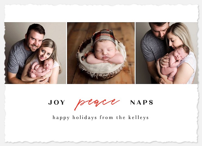 Joy, Peace & Naps Baby Christmas Cards