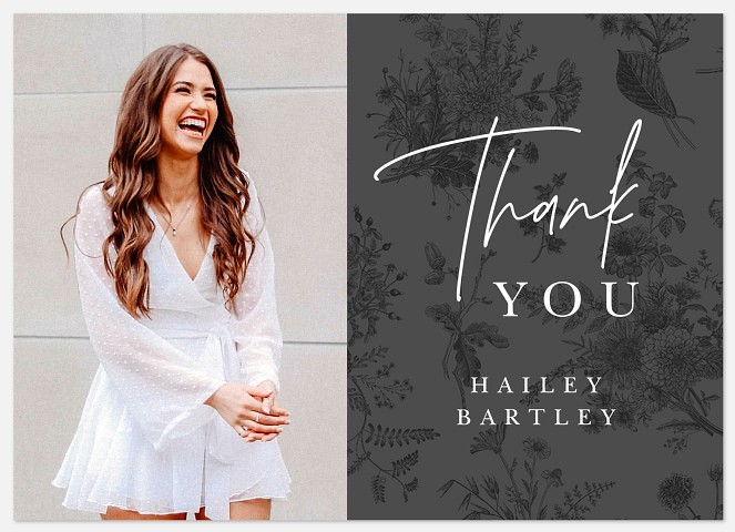 Vintage Toile Graduation Thank You Cards