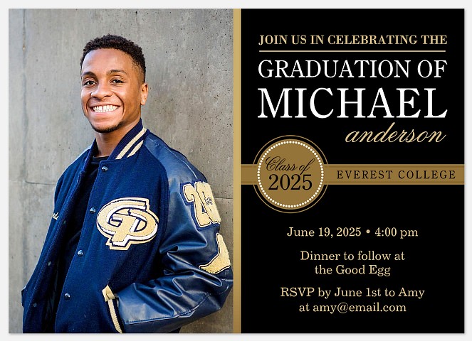 Traditional Emblem Graduation Announcements