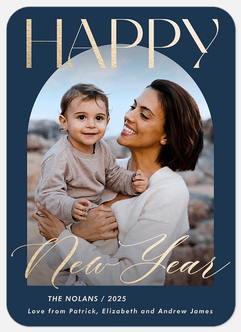 Holiday Arch New Years Photo Cards
