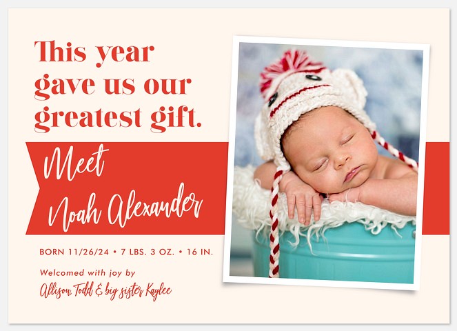 Tough but Great Baby Christmas Cards
