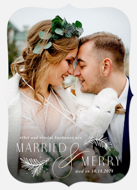 Married & Merry Newlywed Christmas Cards