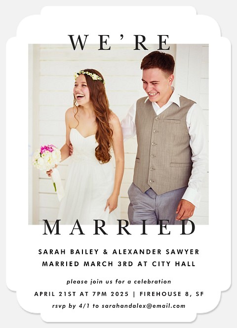 Modern Classic Wedding Announcements