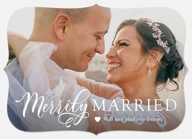 Merrily Married Newlywed Christmas Cards