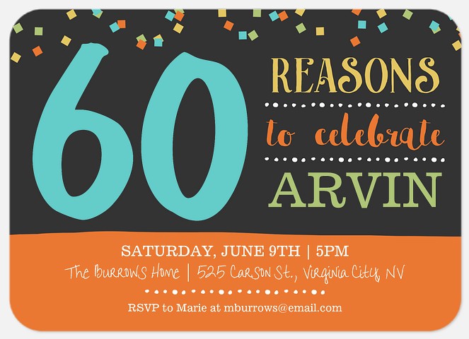 Festive Reasons Adult Birthday Invitations