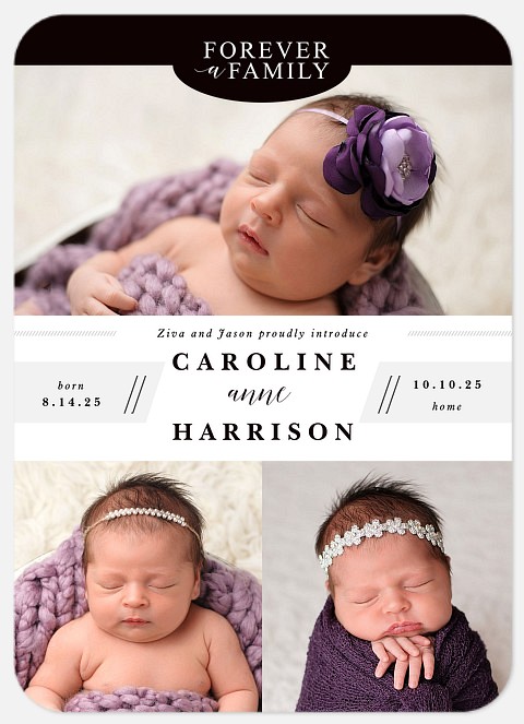 Forever a Family Baby Birth Announcements