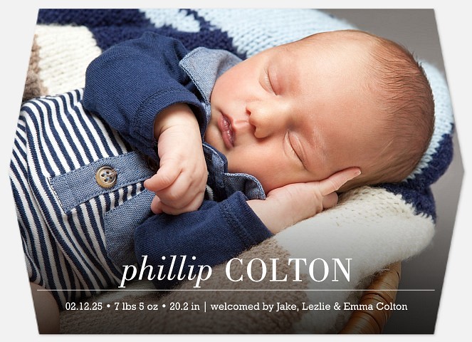 True & Classic Baby Birth Announcements