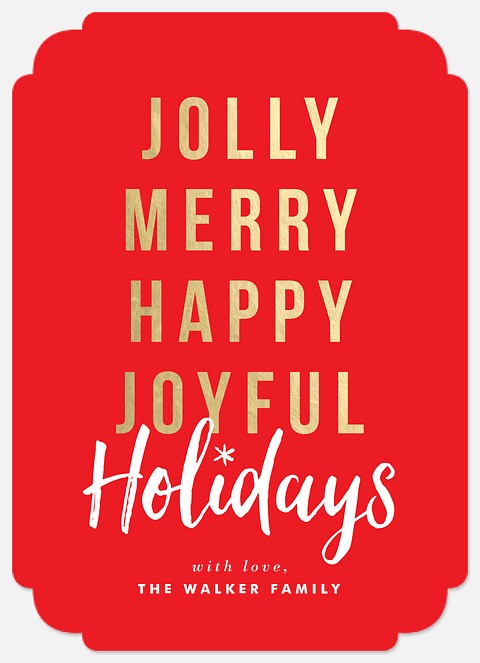 Shining Wishes Holiday Photo Cards