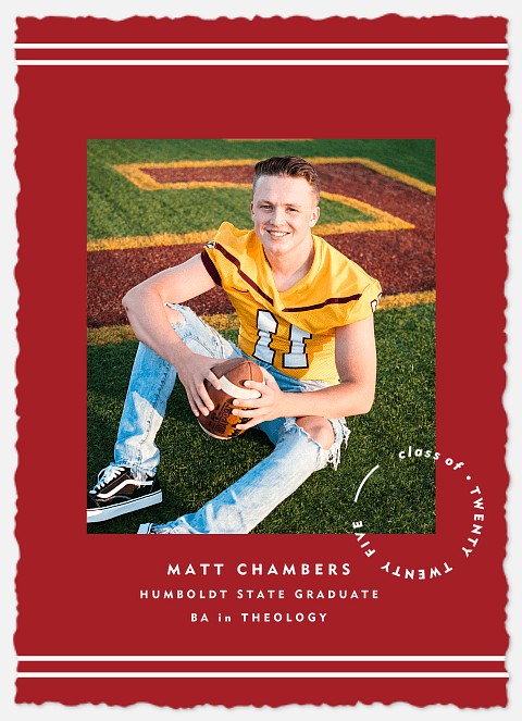 Varsity Stripes Graduation Cards