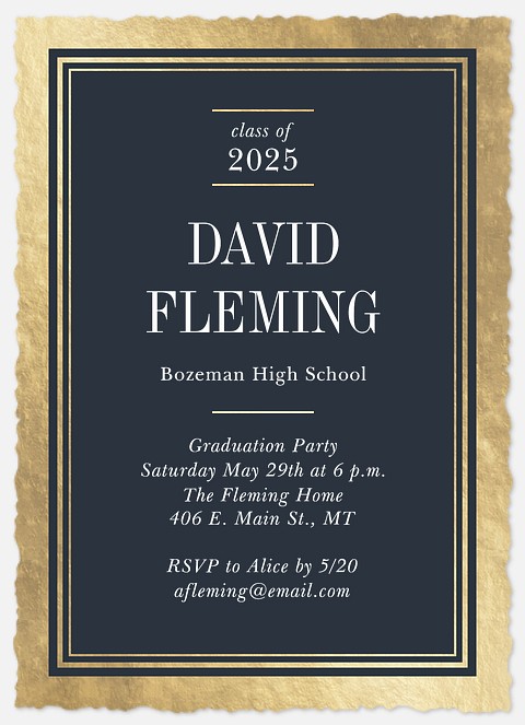 Gold-Plated Graduation Cards