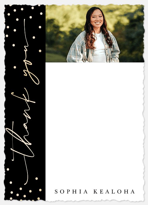 Confetti Edge Thank You Cards for Kids