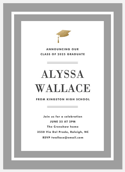 Gilded Cap Graduation Cards