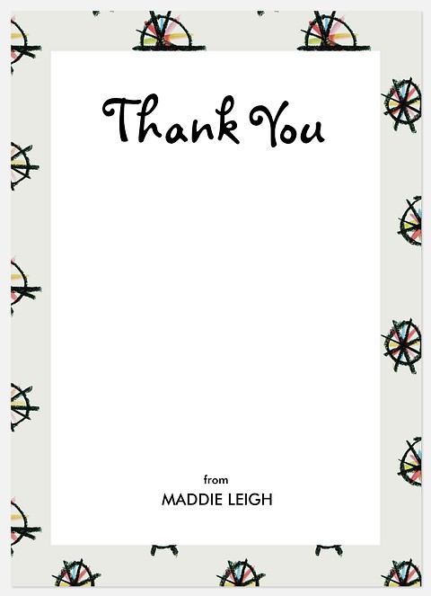 Crayon Pinwheels Birthday Thank You Cards