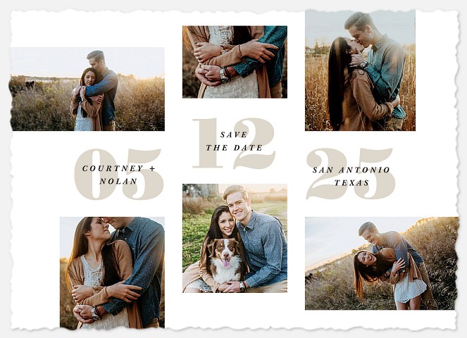 Bold Collage Save the Date Photo Cards