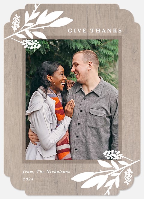 Woodland Branches Thanksgiving Cards
