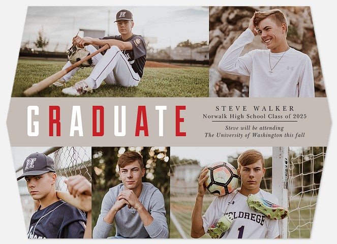 Multicolored Prep Graduation Cards
