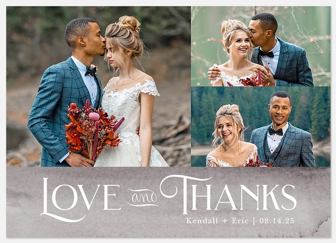 Vintage Thanks Wedding Thank You Cards