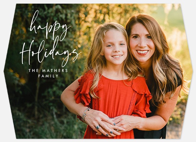 Jubilee Script Holiday Photo Cards