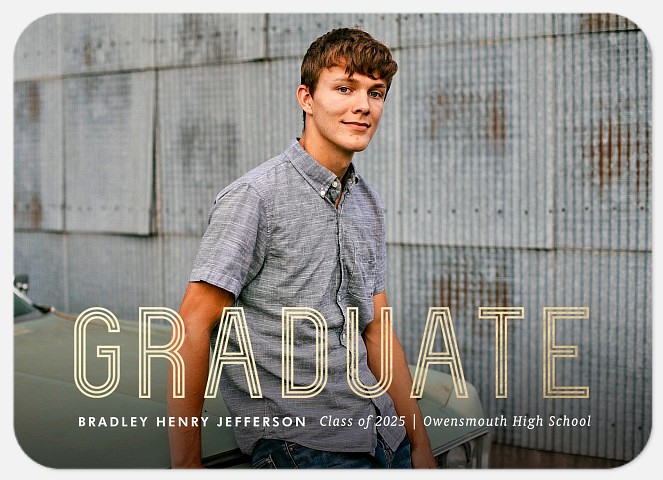 Metallic Inline Graduation Cards